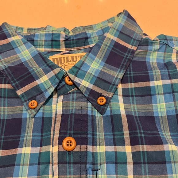 Duluth Trading Company Men’s‎ Xl Long Sleeve Green and Blue Casual Button Down - Picture 7 of 12